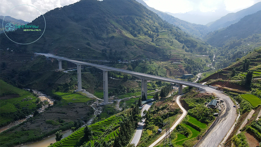 Cầu Móng Sến nằm trong dự án đường nối cao tốc Nội Bài - Lào Cai đến thị xã Sapa