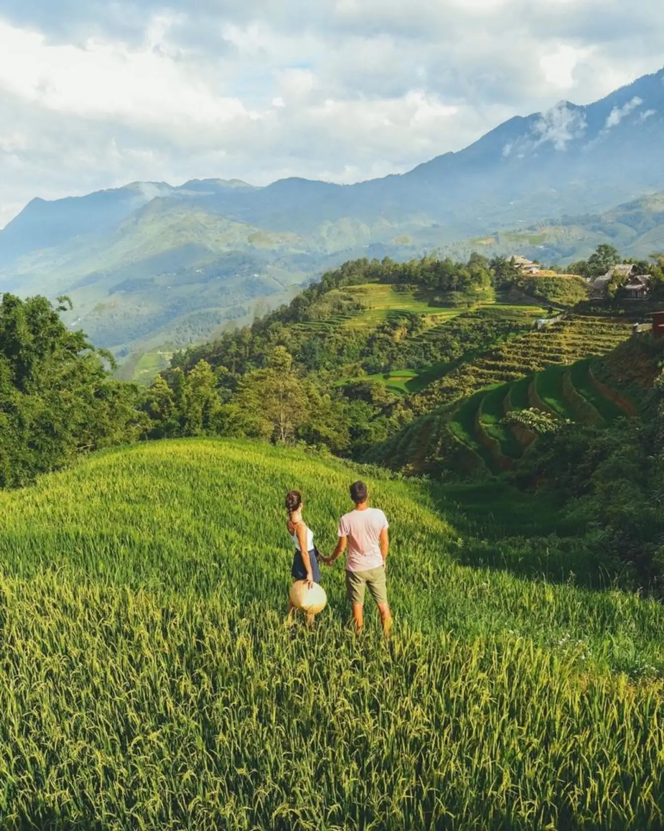 Cánh đồng lúa bật thang ngào ngạt