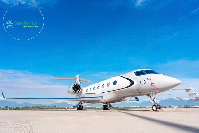 Máy bay siêu sang Gulfstream tại sân bay Đà Nẵng, ngày 17.10