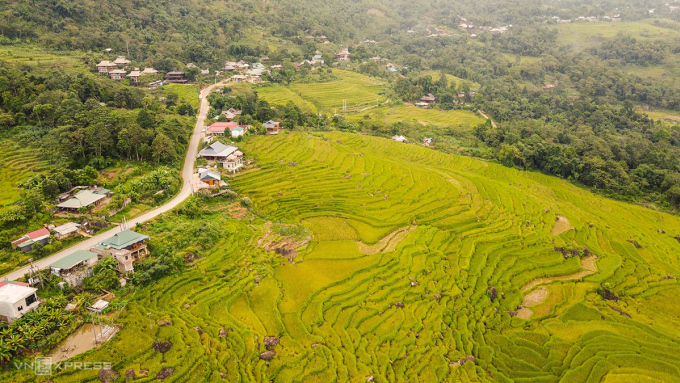 Một góc bản làng ở Khu du lịch Pù Luông