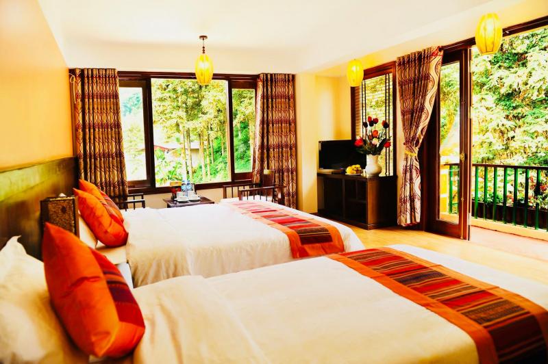 Phòng nghỉ khách sạn Elite Sapa rộng rãi, tiện nghi.
