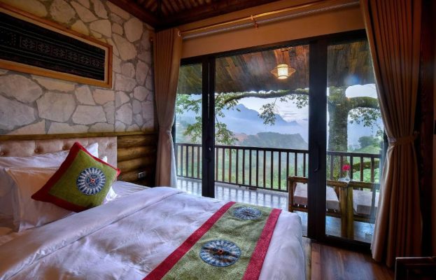 Không gian phòng nghỉ ấm cúng, đầy đủ tiện nghi tại Chapa Ecolodge