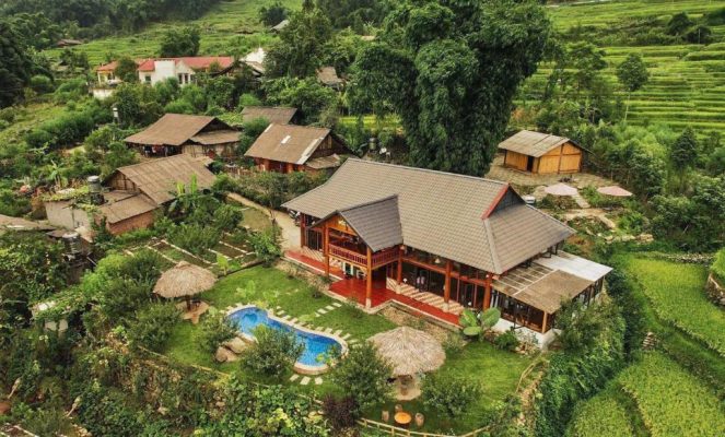 Toàn cảnh Mộc Home Sapa giữa thung lũng Mường Hoa xanh mát