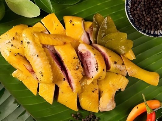 Gà ủ muối hoa tiêu thảo mộc thơm ngon, hấp dẫn