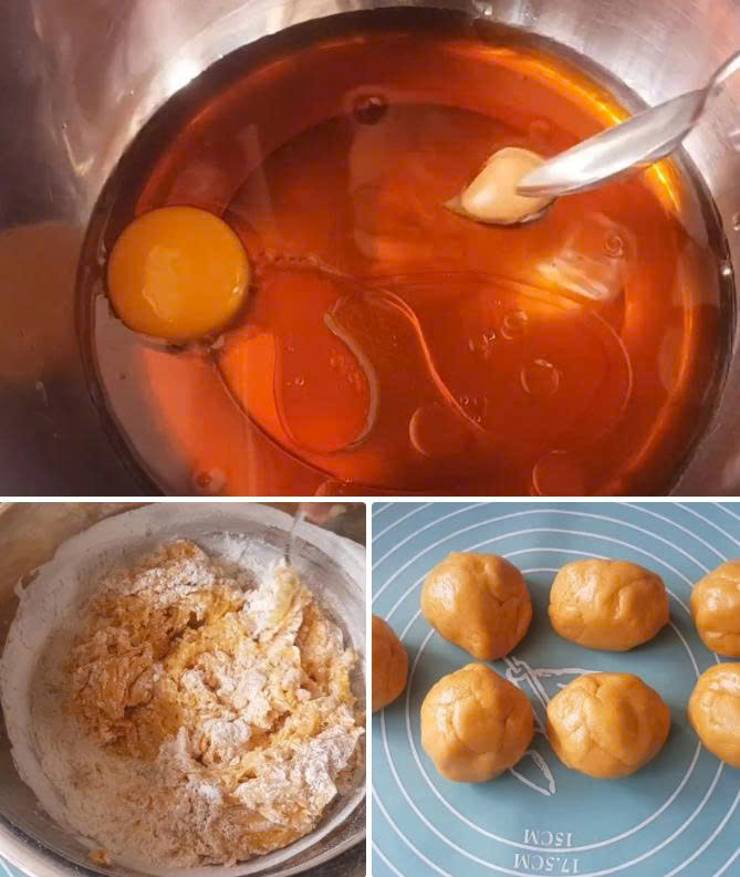 Nhào bột làm vỏ bánh