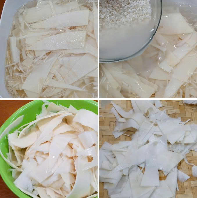 Sơ chế và ngâm măng tươi