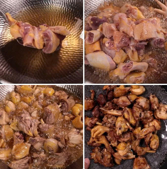 Pha sốt và rang gà