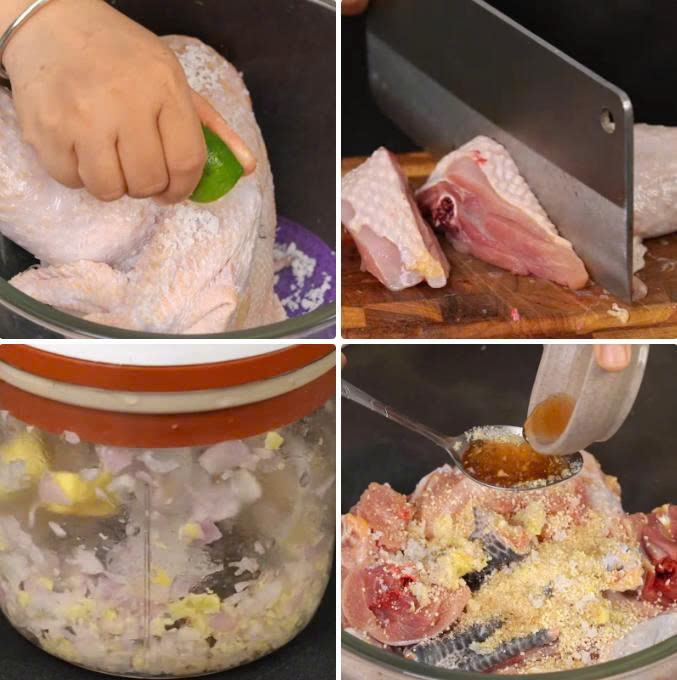 Sơ chế thịt gà