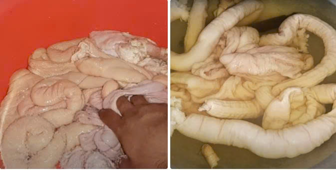 Sơ chế lòng bò